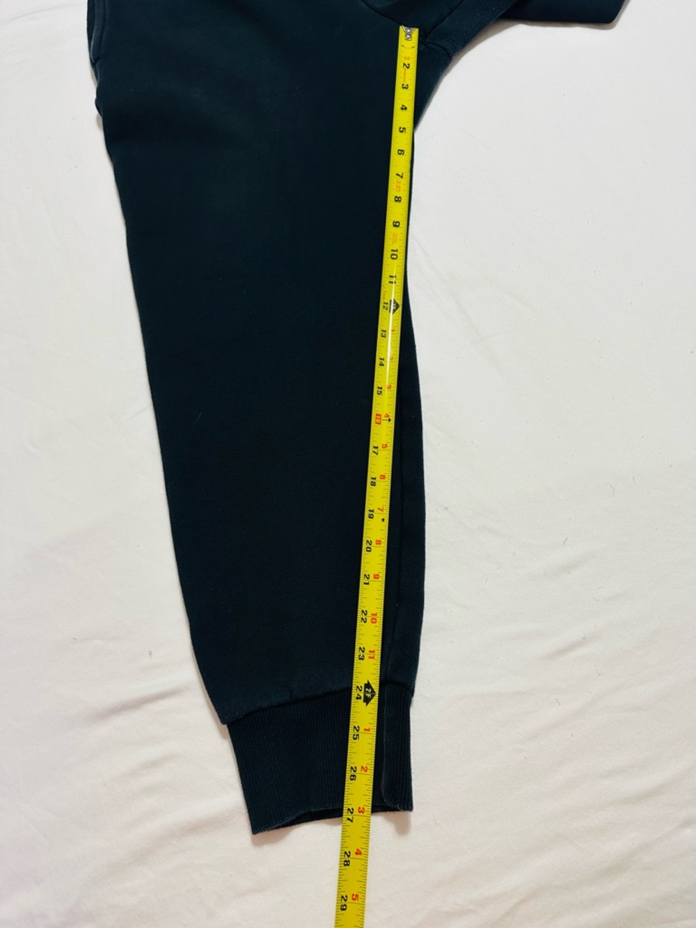 PUMA BLACK JOGGER SWEATPANTS MENS SIZE L LARGE TAPERED WHITE ATHLETIC PUMA LOGO - Picture 7 of 9